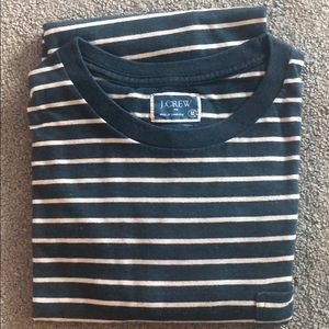 Blue striped J Crew t-shirt